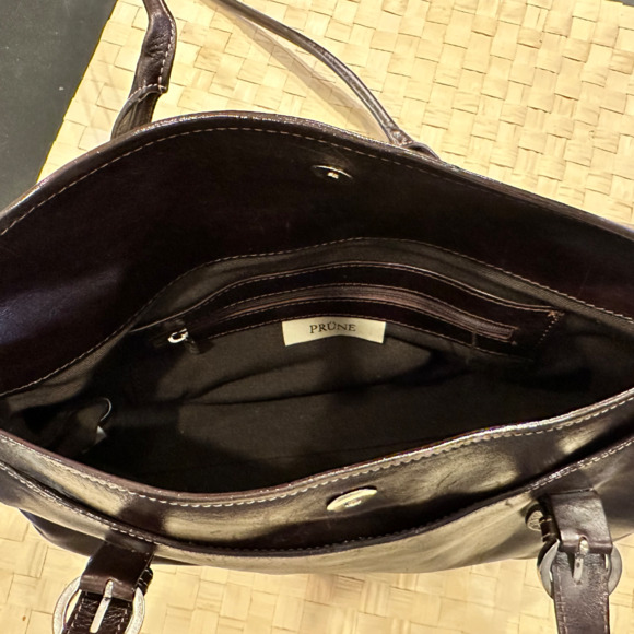 Brown Medium Prune Leather Purse - Picture 3 of 5
